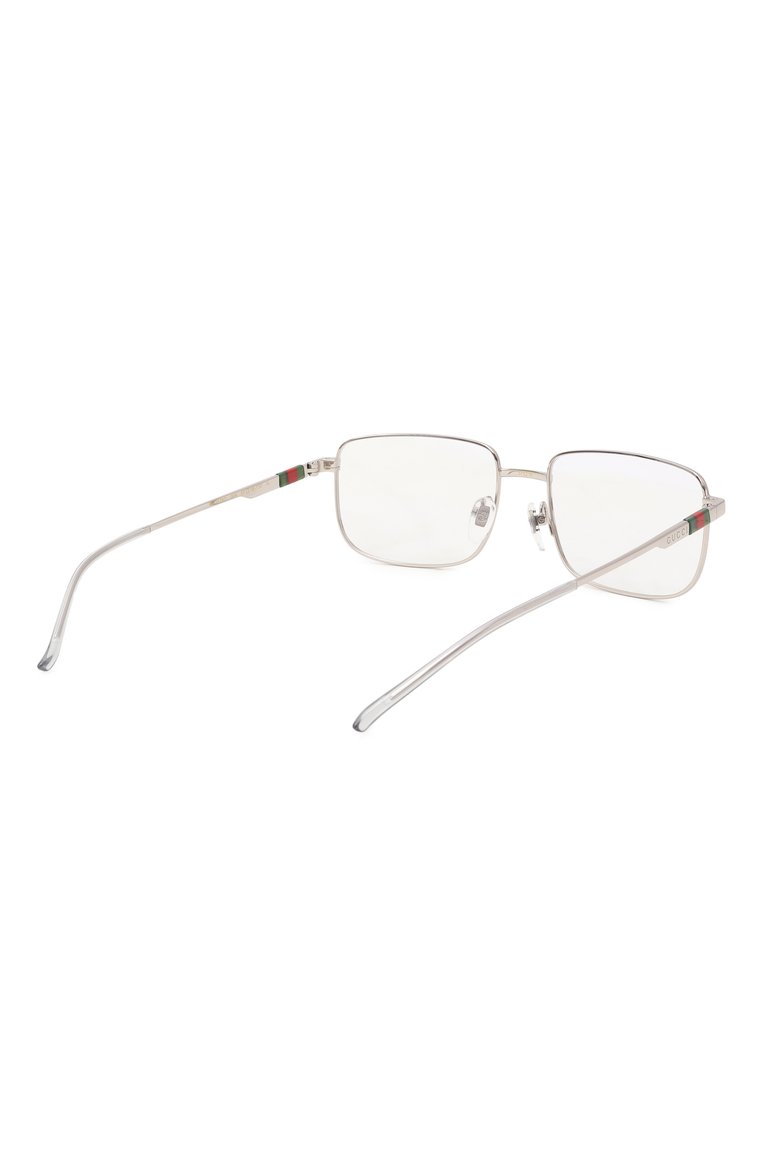 Женские оправа GUCCI серебряного цвета, арт. GG1678 004 | Фото 3 (Нос: Не проставлено; Региональные ограничения белый список (Axapta Mercury): Не проставлено; Ма�териал: Металл; Тип очков: Оправа; Очки форма: Прямоугольные; Оптика Гендер: оптика-мужское)