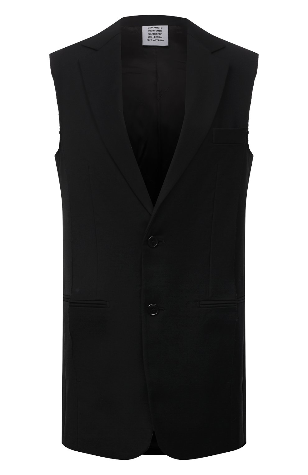 Шерстяной жилет VETEMENTS, арт. WA52JA650B 1202/BLACK, фото 1