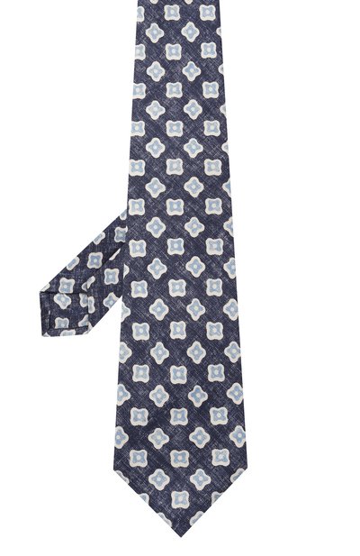 Шелковый галстук KITON синего цвета по цене 28050 руб., арт. UCRVKLC01I39, фото 3 Шелковый галстук KITON, арт. UCRVKLC01I39, фото 3