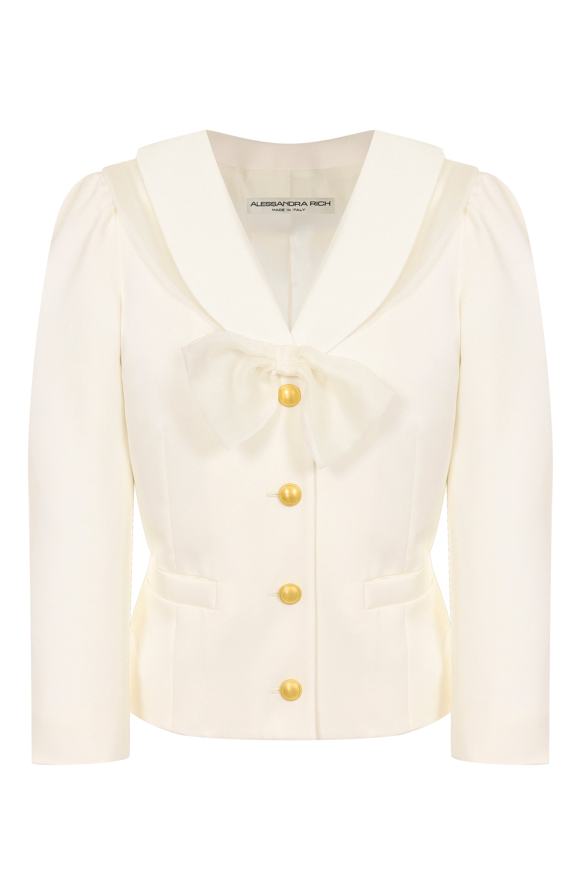 Шерстяной жакет ALESSANDRA RICH белого цвета по цене 263500 руб., арт. FABX3983-F4085, фото 1 Шерстяной жакет ALESSANDRA RICH, арт. FABX3983-F4085, фото 1