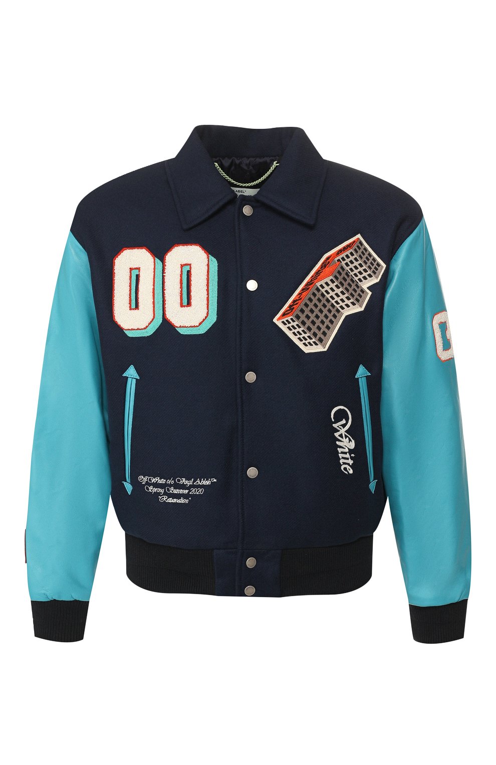 Комбинированный бомбер OFF-WHITE, арт. 0MJA036R20A320243288, фото 1