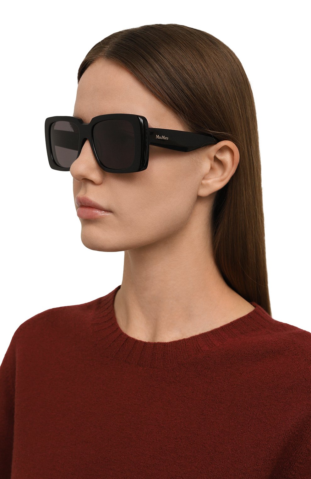 Солнцезащитные очки MAX MARA черного цвета по цене 16800 руб., арт. MM0091 01A, фото 2 Солнцезащитные очки MAX MARA, арт. MM0091 01A, фото 2