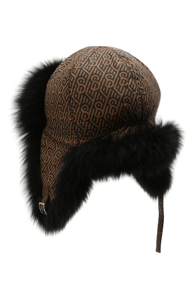 Пуховая шапка-ушанка с мехом YVES SALOMON ENFANT, арт. 21WEA015XXM08W, фото 2