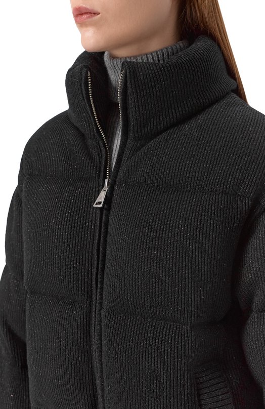 Пуховик из шерсти и кашемира Addicted MK116.1-1 Чёрный  MK116.1-1 Фото 5