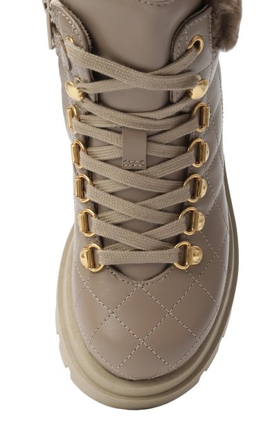 Кожаные ботинки GALLUCCI бежевого цвета по цене 35700 руб., арт. J20518BM, фото 4 Кожаные ботинки GALLUCCI, арт. J20518BM, фото 4