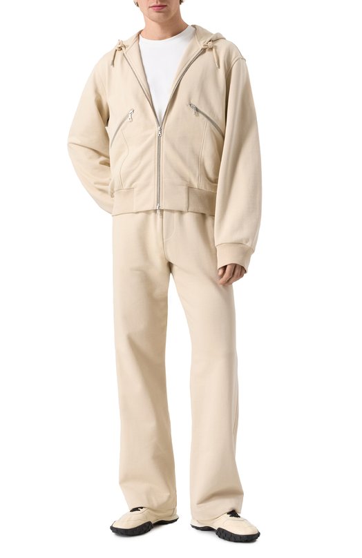 Кожаные кроссовки Moon Jil Sander J32WS0056/P8178 Кремовый  J32WS0056/P8178 Фото 2
