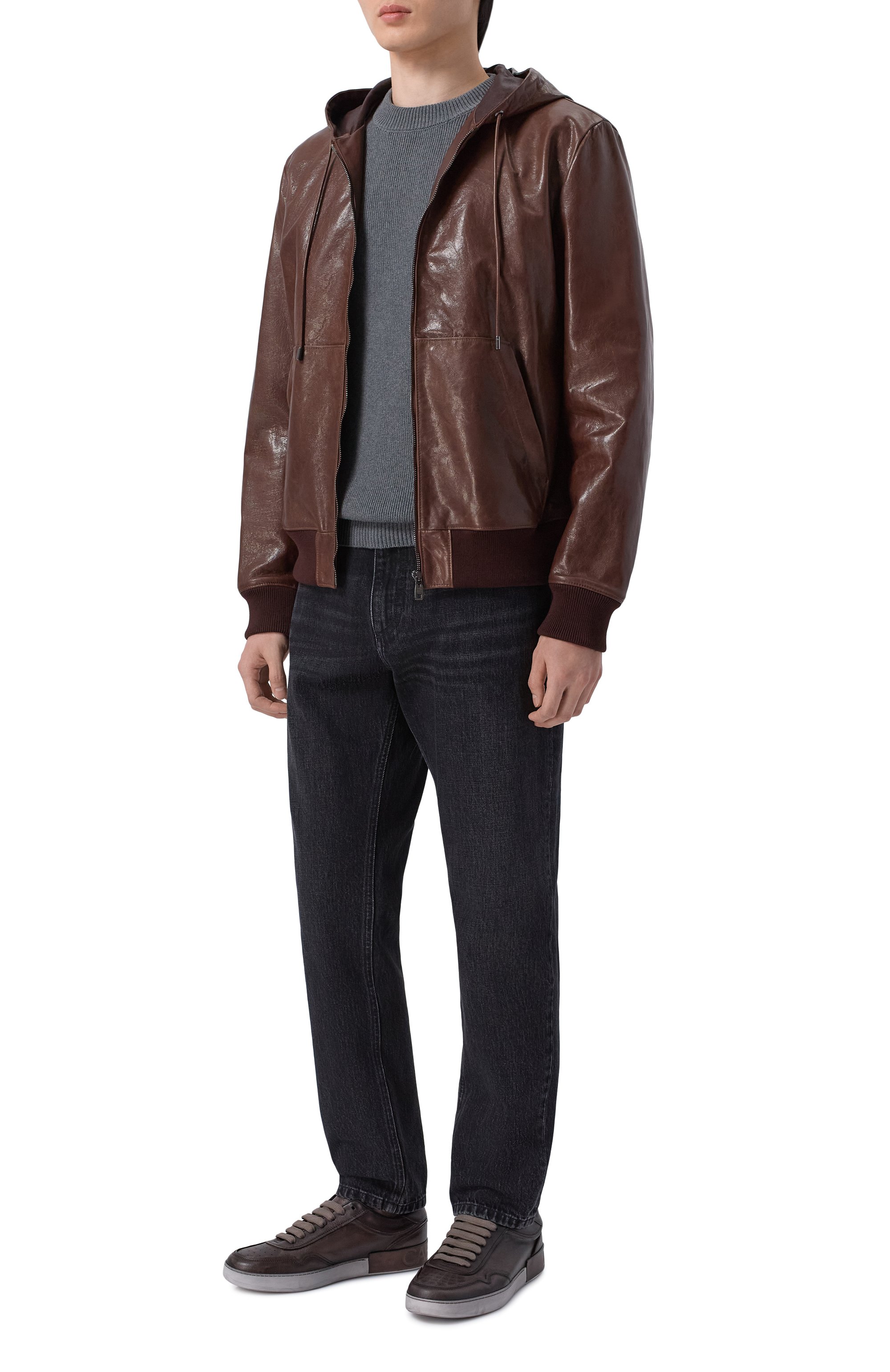 Кожаный бомбер DOLCE & GABBANA, арт. G9BIIL/HULY2, фото 2