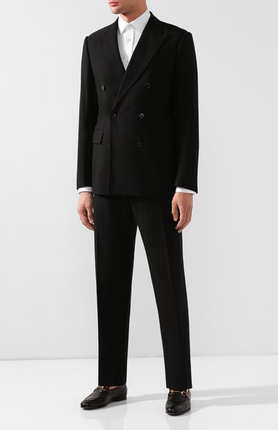 Кожаные лоферы gucci jordaan GUCCI, арт. 406994/BLM00, фото 2