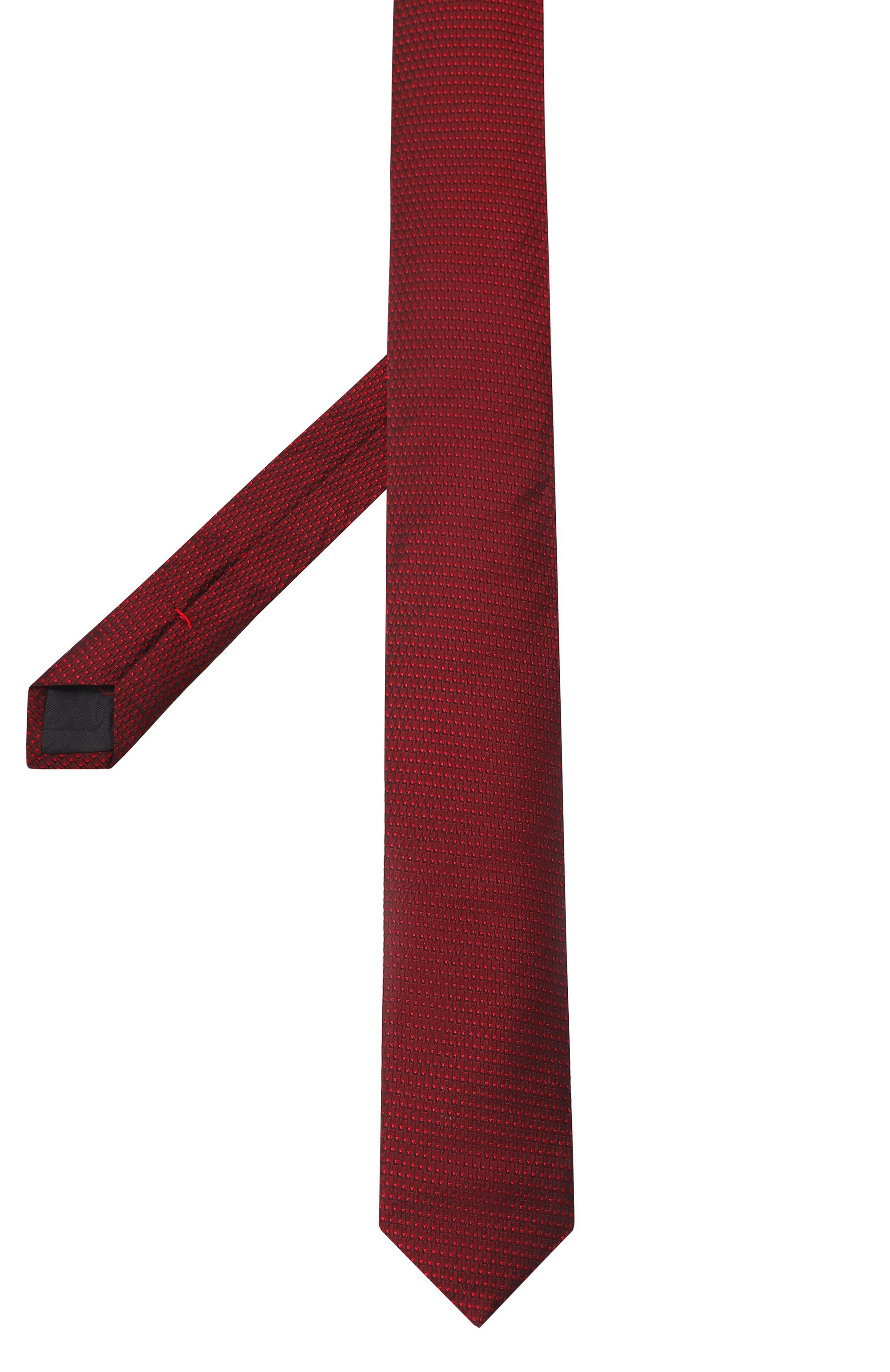 Шелковый галстук HUGO красного цвета по цене 8995 руб., арт. 50540112, фото 3 Шелковый галстук HUGO, арт. 50540112, фото 3