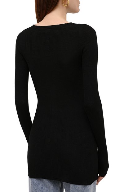 Шерстяной пуловер RICK OWENS черного цвета по цене 45800 руб., арт. RP02A7621/RIBM, фото 4 Шерстяной пуловер RICK OWENS, арт. RP02A7621/RIBM, фото 4