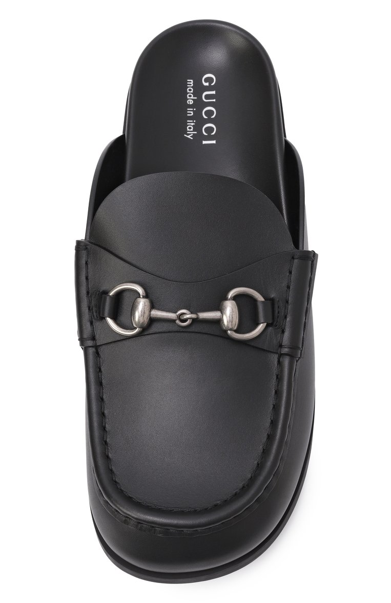 Мужские кожаные сабо GUCCI черного цвета, арт. 791589/AAAZG | Фото 6 (Нос: Не проставлено; Материал внутренний: Натуральная кожа; Материал внешний: Натуральная кожа)