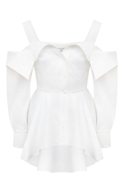 Женская хлопковая рубашка ALEXANDER MCQUEEN, арт. 708578