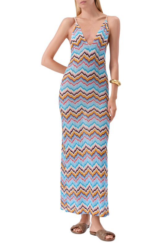 Платье из вискозы Missoni MS25SQ20/BC005J Голубой  MS25SQ20/BC005J Фото 2