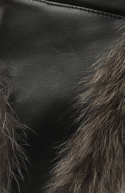 Кожаная шапка-ушанка майкл с мехом енота FURLAND, арт. 0201411910004200009, фото 3