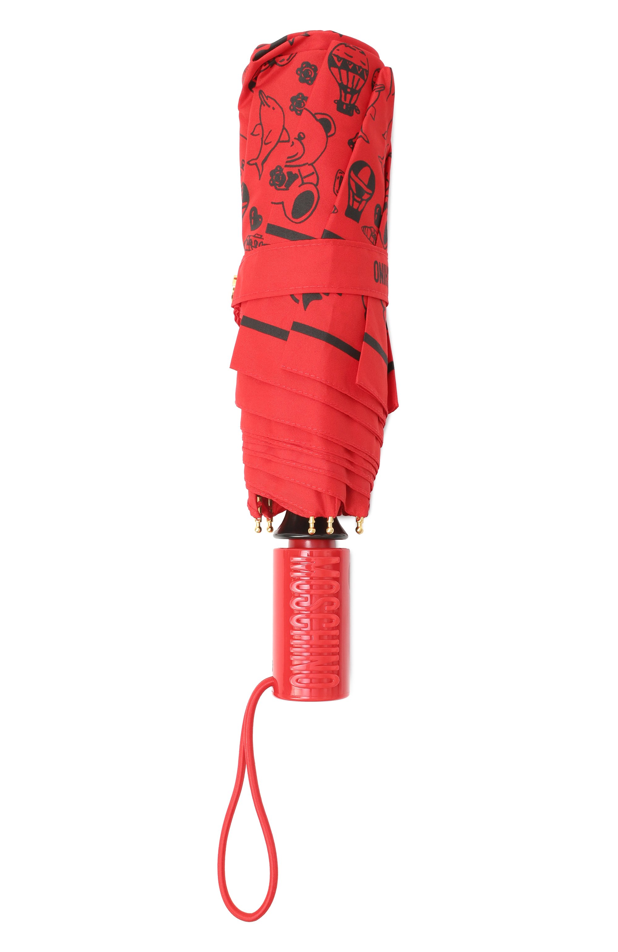 Складной зонт MOSCHINO красного цвета по цене 11800 руб., арт. 8984-0PENCL0SEC, фото 4 Складной зонт MOSCHINO, арт. 8984-0PENCL0SEC, фото 4