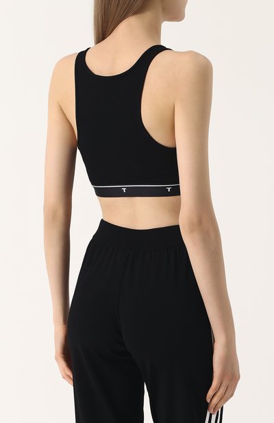 Кроп-топ из вискозы с круглым вырезом ALEXANDERWANG.T, арт. 4C181049E2, фото 4