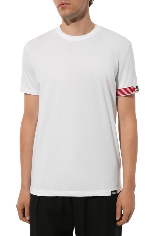 Хлопковая футболка Dsquared2 D9M3S5300 Белый  D9M3S5300 Фото 3