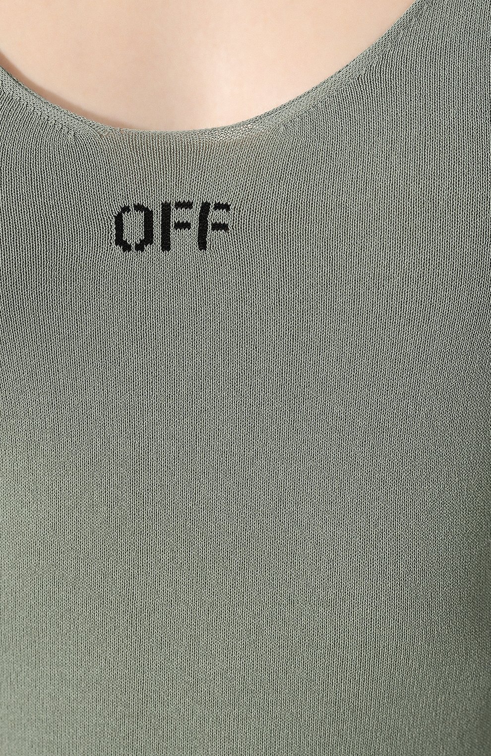 Платье из вискозы OFF-WHITE хаки цвета по цене 48600 руб., арт. 0WHI009R19C980534310, фото 5 Платье из вискозы OFF-WHITE, арт. 0WHI009R19C980534310, фото 5