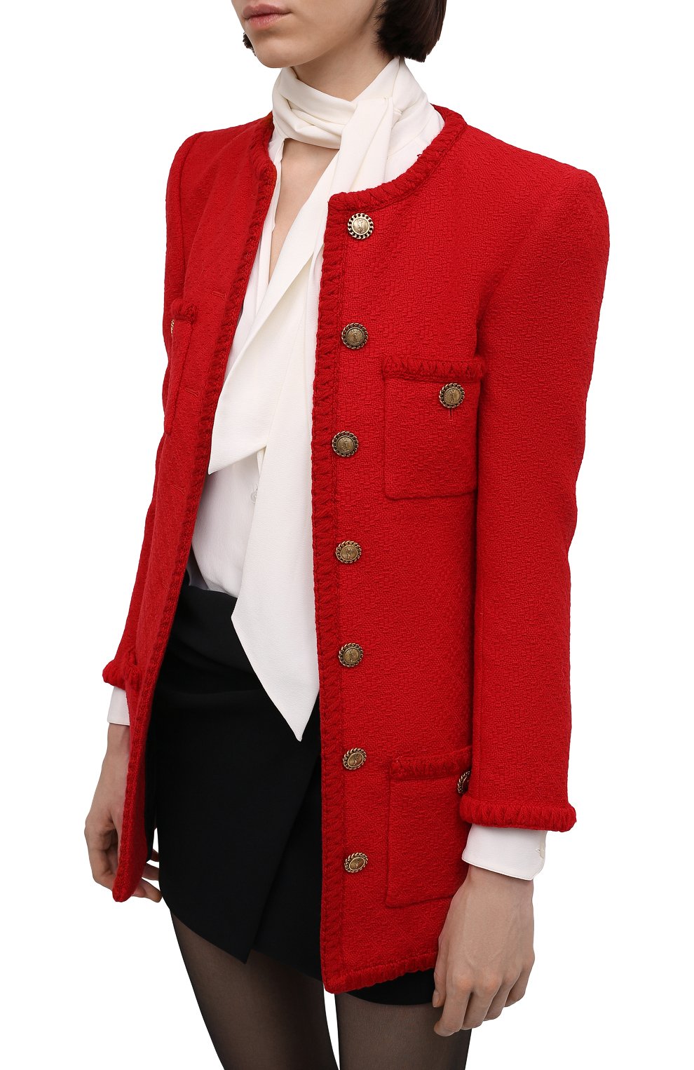 Шерстяной жакет SAINT LAURENT, арт. 668517/Y7D28, фото 3