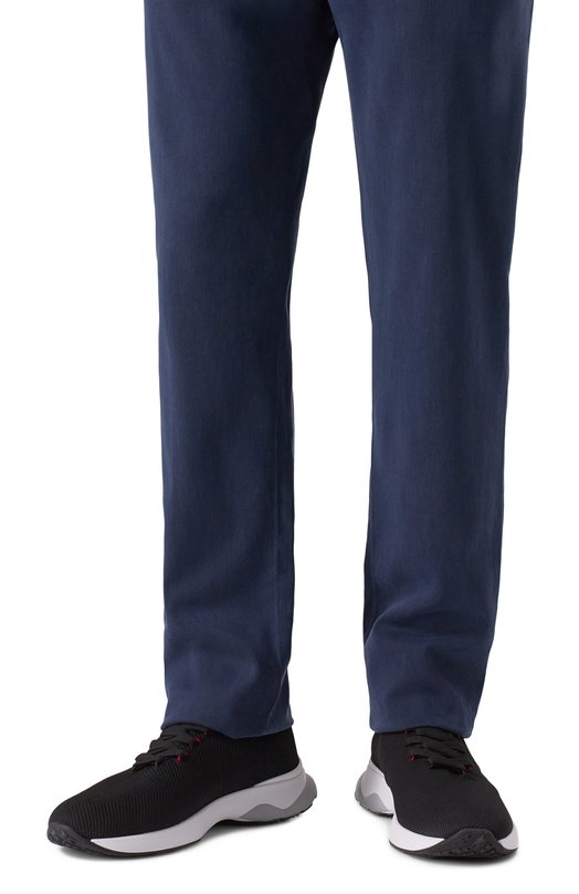 Текстильные кроссовки Kiton USSA375N0133402 Чёрный  USSA375N0133402 Фото 3