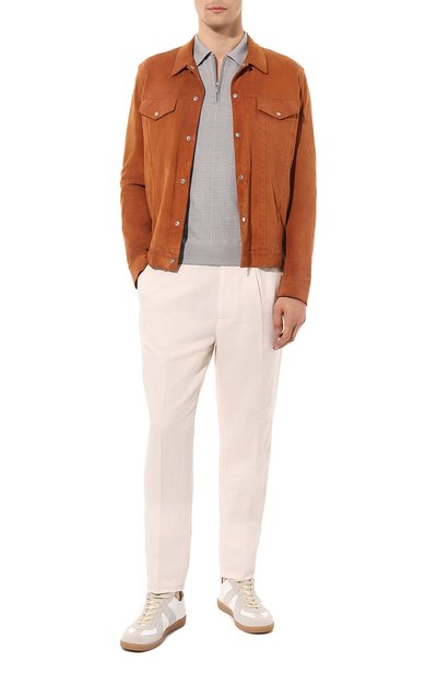 Брюки изо льна и хлопка BRUNELLO CUCINELLI, арт. MP91DE1920, фото 2