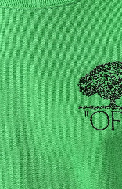 Хлопковый свитшот OFF-WHITE зеленого цвета по цене 38250 руб., арт. 0WBA026F190030684010, фото 5 Хлопковый свитшот OFF-WHITE, арт. 0WBA026F190030684010, фото 5