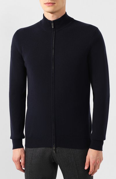 Кашемировый кардиган GIORGIO ARMANI темно-синего цвета по цене 141500 руб., арт. 6GSEA4/SMC2Z, фото 3 Кашемировый кардиган GIORGIO ARMANI, арт. 6GSEA4/SMC2Z, фото 3