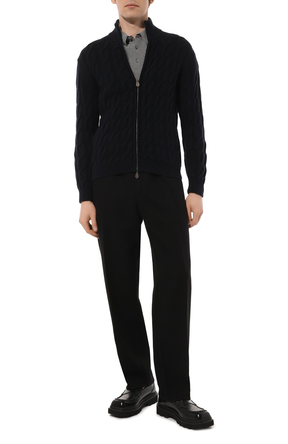 Хлопковое поло VAN LAACK черно-белого цвета по цене 19950 руб., арт. SANDR0/S00193, фото 2 Хлопковое поло VAN LAACK, арт. SANDR0/S00193, фото 2