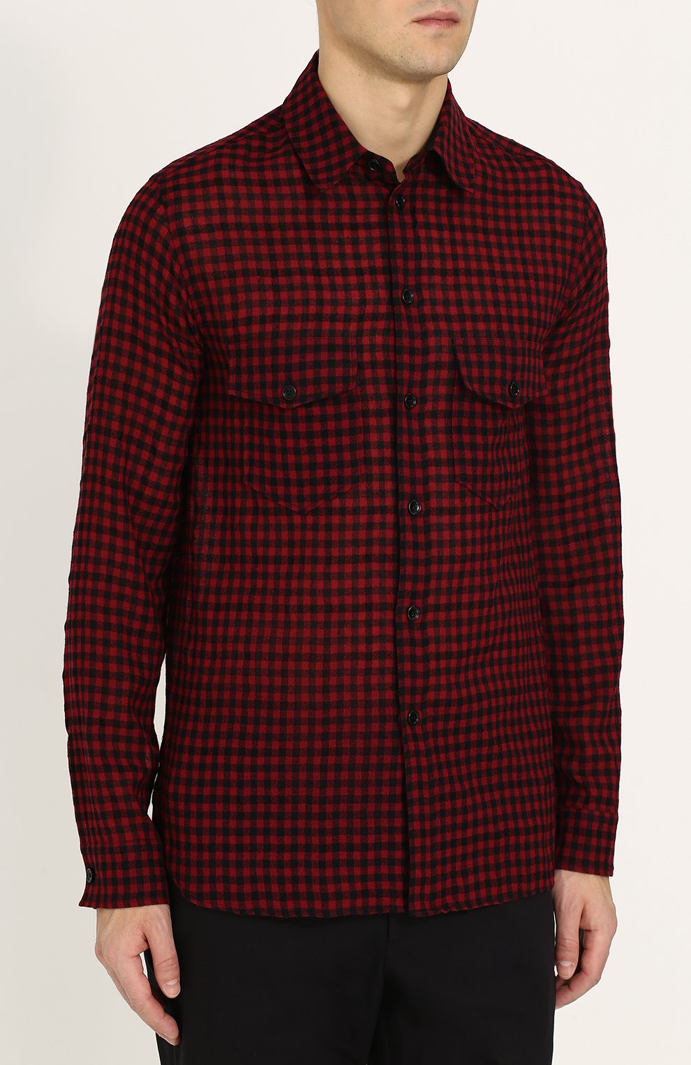 Шерстяная рубашка в клетку GUCCI, арт. 479173/Z409C, фото 3