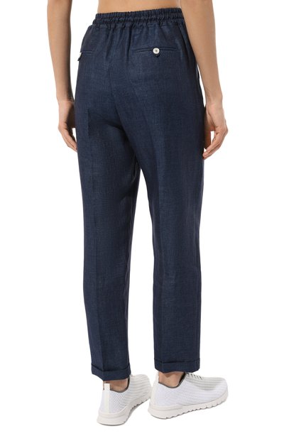 Льняные брюки KITON, арт. D55112H08442, фото 4