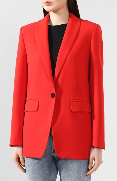 Жакет из вискозы SEVEN LAB красного цвета по цене 23100 руб., арт. J20-0 RED, фото 3 Жакет из вискозы SEVEN LAB, арт. J20-0 RED, фото 3