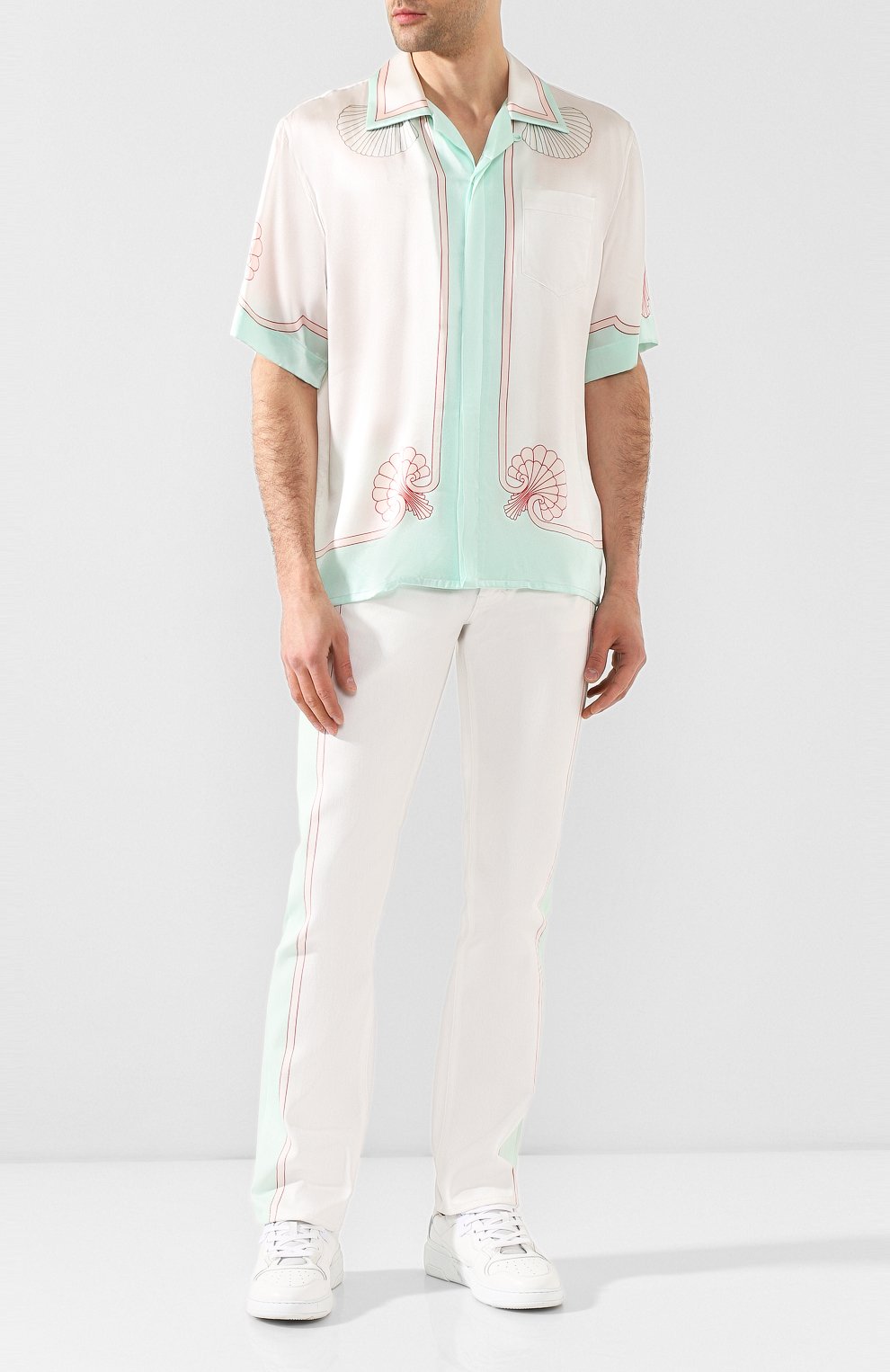 Шелковая рубашка CASABLANCA, арт. MS20-SH-003 SH0RT SLEEVE SHIRT LES C0QUILLAGES, фото 2