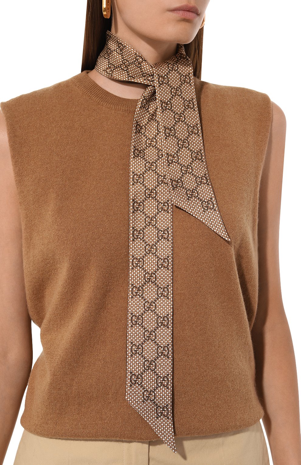 Шелковый шарф-твилли GUCCI, арт. 777043/3G001, фото 2