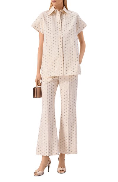 Женские брюки из хлопка и вискозы VALENTINO, арт. 8B3RB6Y0/A4K