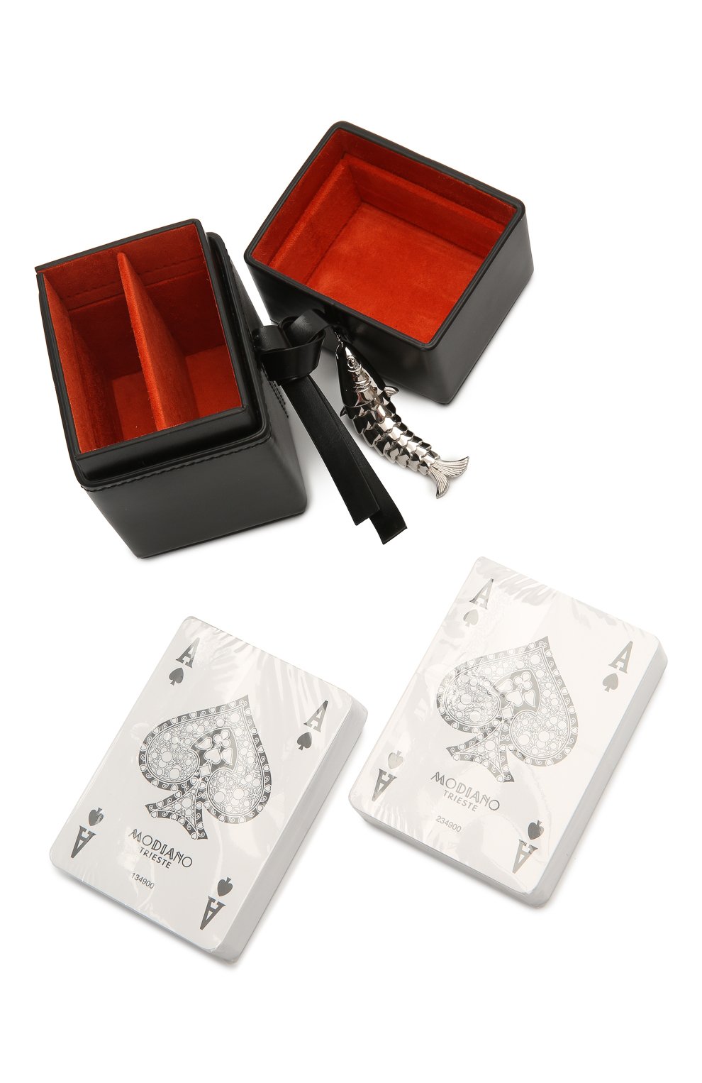 Набор игральных карт в футляре JIL SANDER черного цвета по цене 95100 руб., арт. JSPS840157-WSS69156S, фото 4 Набор игральных карт в футляре JIL SANDER, арт. JSPS840157-WSS69156S, фото 4