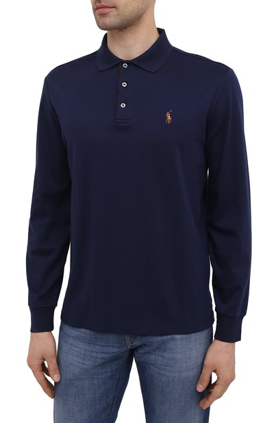 Хлопковое поло с длинными рукавами POLO RALPH LAUREN, арт. 710671785, фото 3