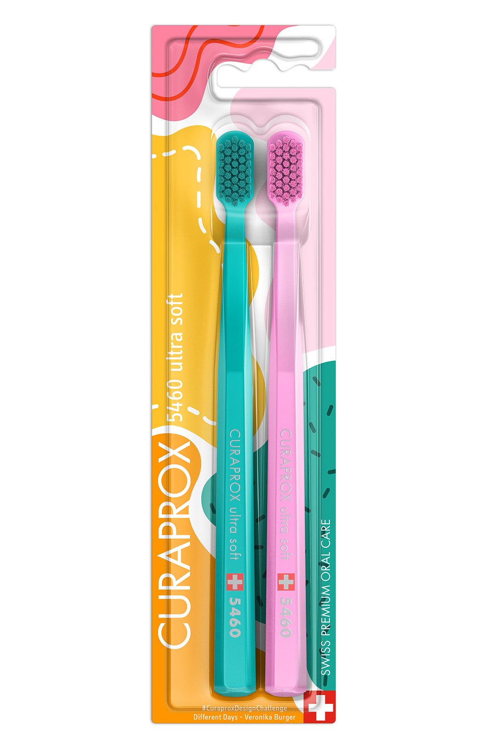 Набор зубных щеток duo different days ultrasoft d 0,10 мм (2 шт.) CURAPROX, арт. 7612412430301, фото 1