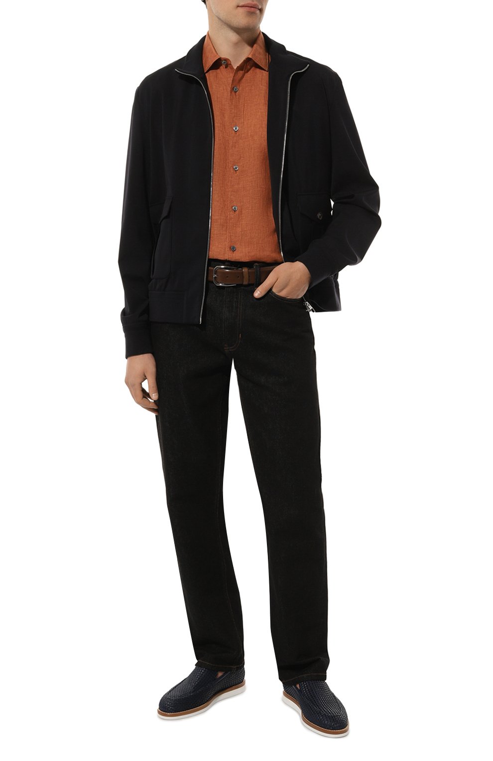 Льняная рубашка ZEGNA, арт. UDX38A7/SCF5, фото 2