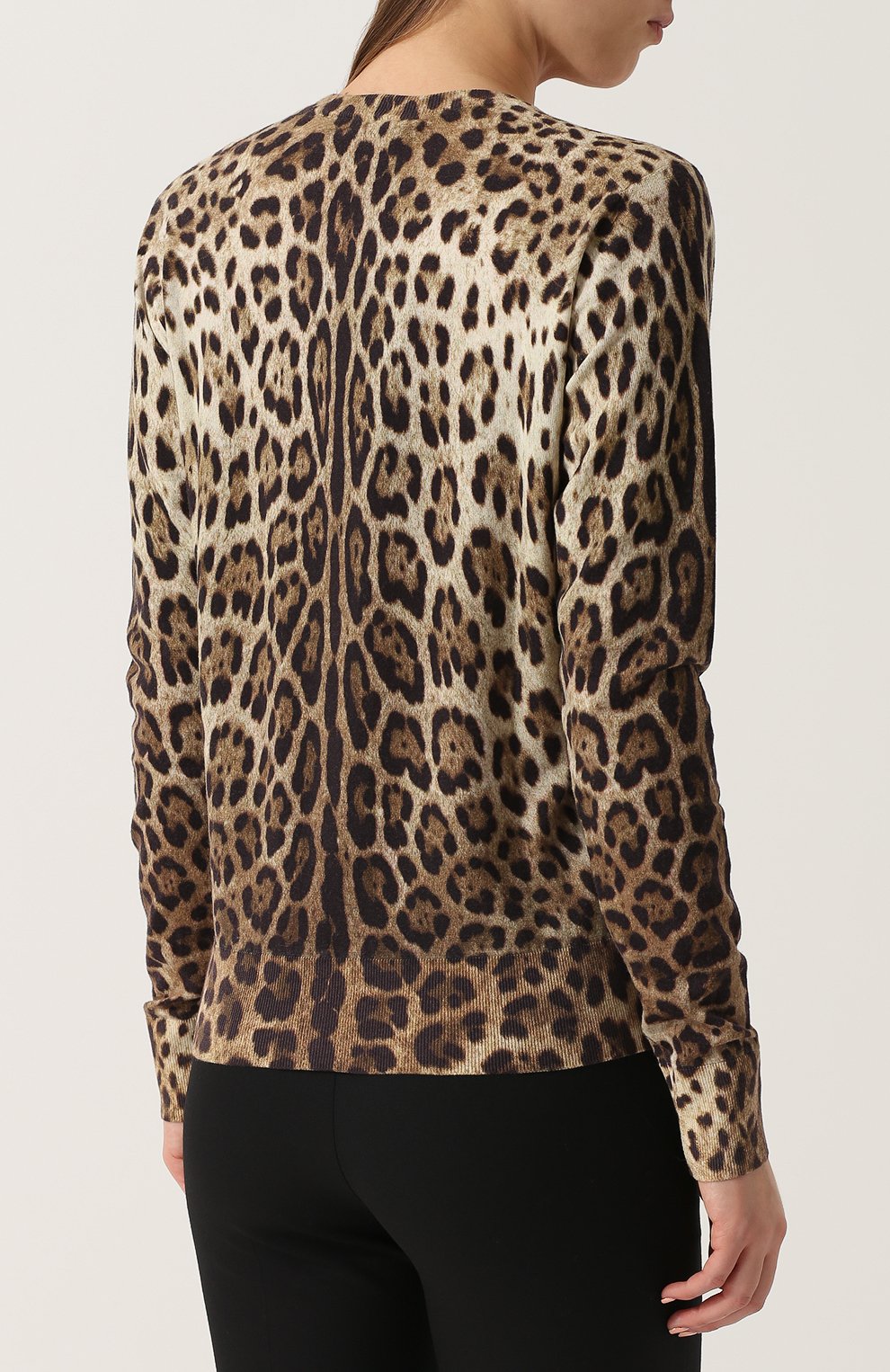 Шерстяной кардиган на пуговицах с леопардовым принтом DOLCE & GABBANA, арт. 0102/FRC01K/F86B8, фото 4
