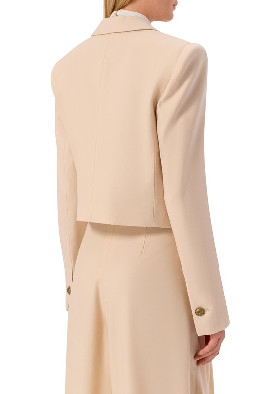 Шерстяной жакет Zimmermann 4830JF251 Кремовый  4830JF251 Фото 4