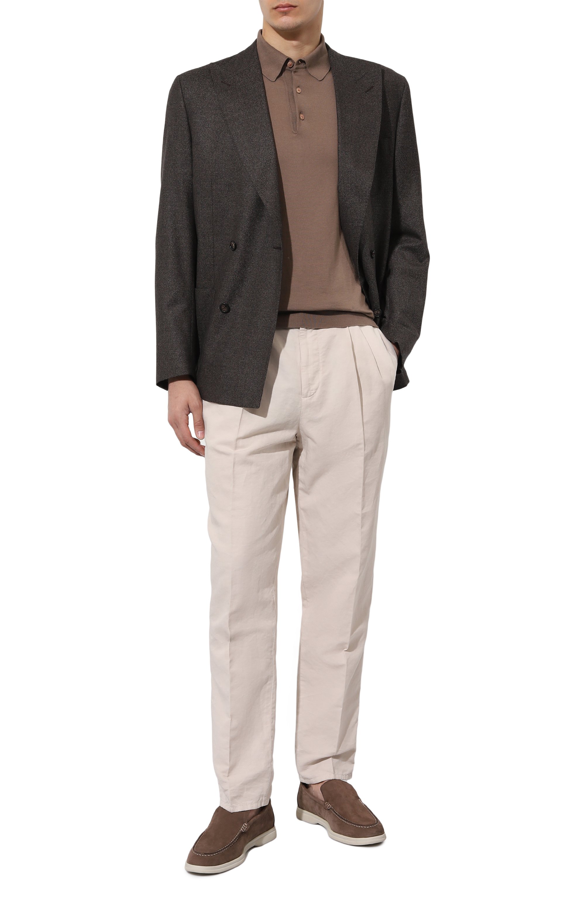 Хлопковое поло KITON коричневого цвета по цене 114000 руб., арт. UMKXX35K3, фото 2 Хлопковое поло KITON, арт. UMKXX35K3, фото 2