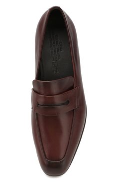 Мужские кожаные пенни-лоферы ZEGNA бордового цвета, арт. A3014X-LHAFR | Фото 5 (Материал внутренний: Натуральная кожа; Стили: Классический; Материал сплава: Проставлено; Нос: Не проставлено; Материал внешний: Натуральная кожа)