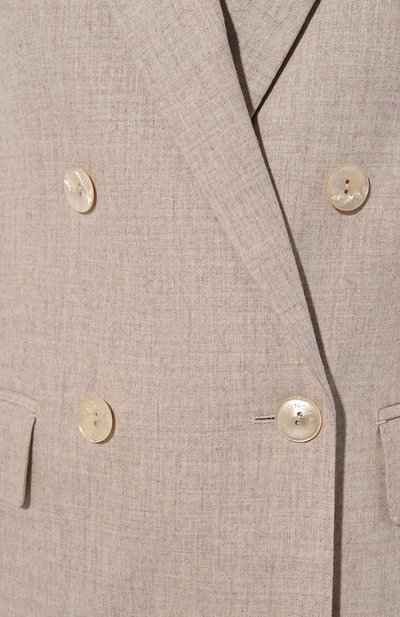 Жакет из шерсти и кашемира AGNONA светло-бежевого цвета по цене 294500 руб., арт. TX0803E/UW035E, фото 5 Жакет из шерсти и кашемира AGNONA, арт. TX0803E/UW035E, фото 5