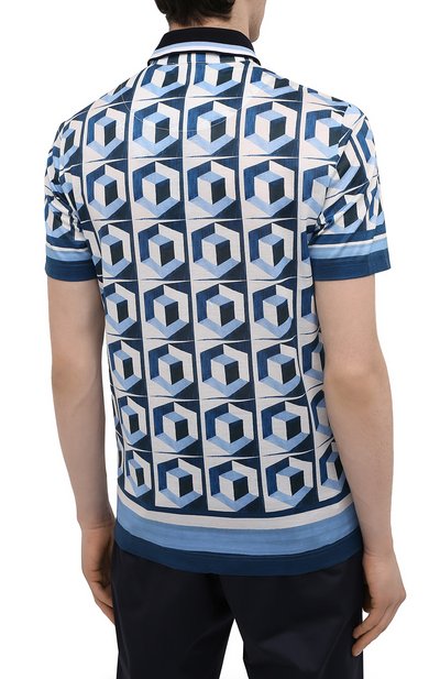 Хлопковое поло DOLCE & GABBANA голубого цвета по цене 59950 руб., арт. G8LW6Z/FI70I, фото 4 Хлопковое поло DOLCE & GABBANA, арт. G8LW6Z/FI70I, фото 4