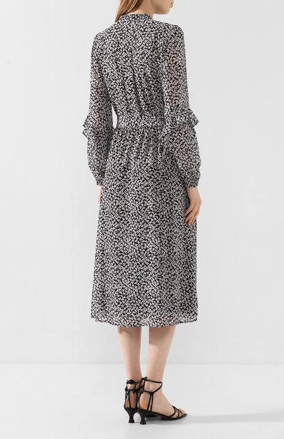 Платье-миди MICHAEL MICHAEL KORS черно-белого цвета по цене 32750 руб., арт. MH98ZCYDGJ, фото 4 Платье-миди MICHAEL MICHAEL KORS, арт. MH98ZCYDGJ, фото 4
