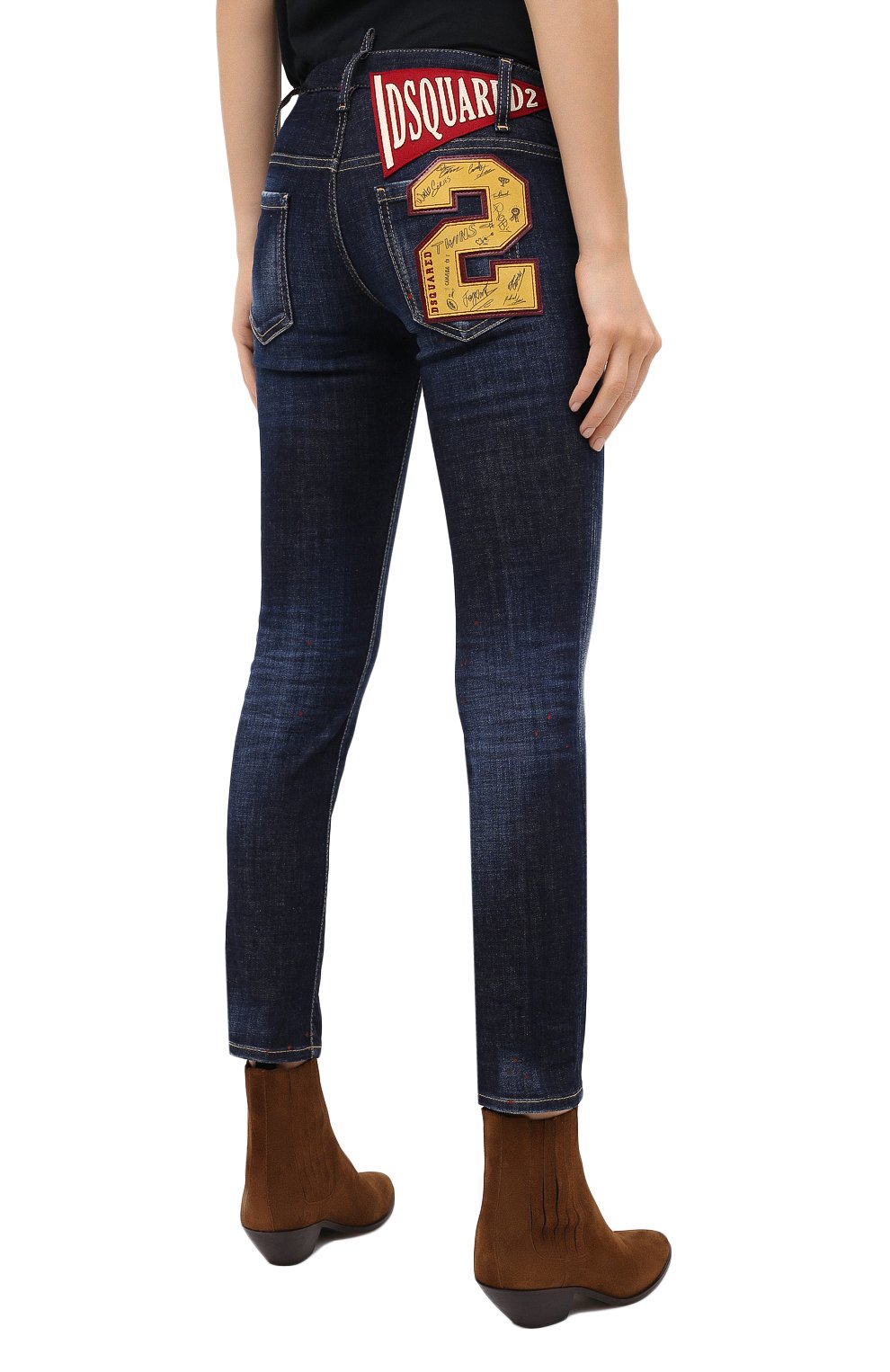 Джинсы DSQUARED2 синего цвета по цене 49850 руб., арт. S75LB0352/S30664, фото 5 Джинсы DSQUARED2, арт. S75LB0352/S30664, фото 5