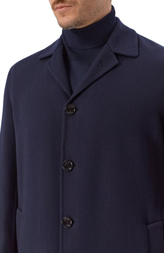 Шерстяное пальто Stefano Ricci M1ZSDB4000/W0001P Синий  M1ZSDB4000/W0001P Фото 5