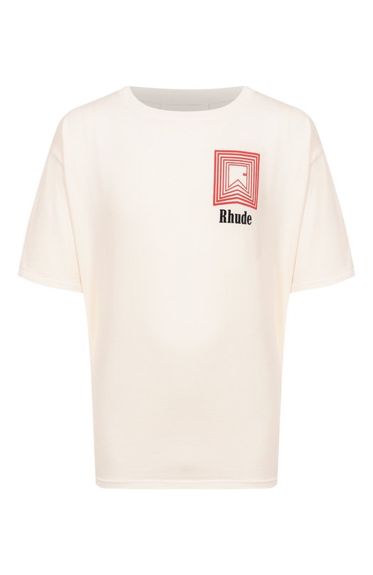Хлопковая футболка Rhude RHPF25TT03012 Кремовый RHPF25TT03012