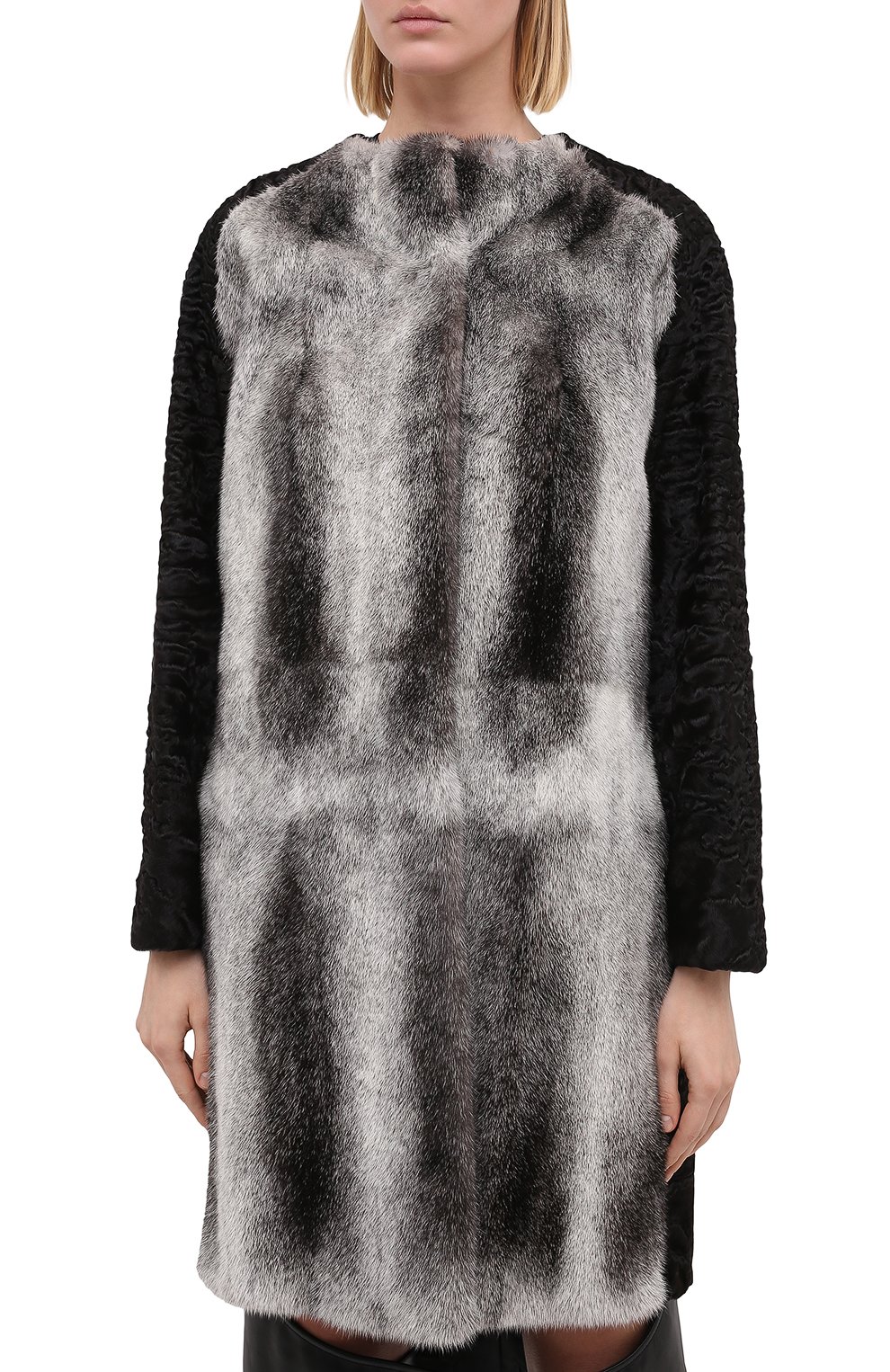 Шуба из норки и каракуля KITON, арт. D40687U/4L03, фото 3