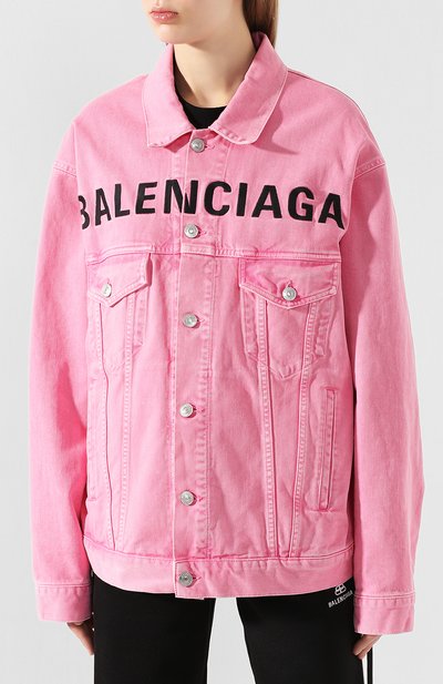 Джинсовая куртка BALENCIAGA розового цвета по цене 135000 руб., арт. 594386/TEW37, фото 3 Джинсовая куртка BALENCIAGA, арт. 594386/TEW37, фото 3